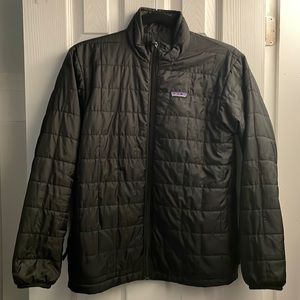 Patagonia boys black nano puff jacket size L 12